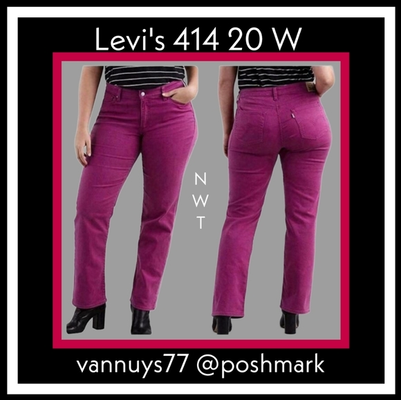 Levi's 414 Classic Straight Raspberry NWT Jeans - Picture 1 of 12